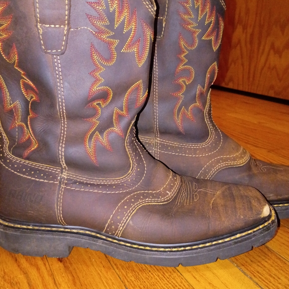 Men's Western Cowboy Boots - Brown - Picture 1 of 8
